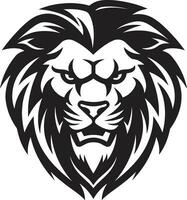 regale ruggito il nero Leone icona nel vettore selvaggio abilità un' Leone logo eccellenza