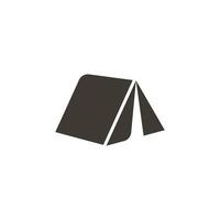 campeggio tenda semplice geometrico icona vettore