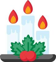 candela Natale icona illustratore vettore