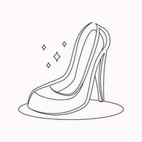 alto tacchi scarpe vettore icona. pieno piatto cartello per mobile concetto e ragnatela design. donne scarpa glifo icona. simbolo, logo illustrazione