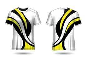 t-shirt design sportivo. maglia da corsa. vista anteriore e posteriore uniforme. vettore