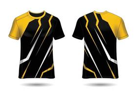 t-shirt design sportivo. maglia da corsa. vista anteriore e posteriore uniforme. vettore