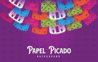 sfondo papel picado vettore