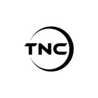 tnc lettera logo disegno, ispirazione per un' unico identità. moderno eleganza e creativo design. filigrana il tuo successo con il Impressionante Questo logo. vettore