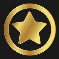 shopping stella o Inserisci per preferiti semplice oro icona per applicazioni e siti web vettore