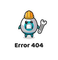 errore 404 con la simpatica mascotte del razzo vettore