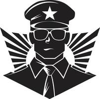 distintivo di onore polizia ufficiale vettore illustrazione vettore eroi nel blu polizia ufficiale arte collezione