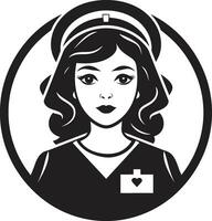 infermiera icone estetico riflessi su assistenza sanitaria infermiera vettore illustrazione abile guarigione mani
