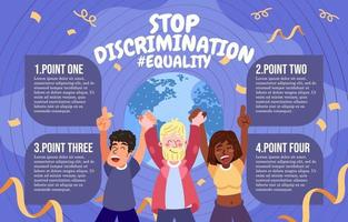 infografica di stop alla discriminazione vettore