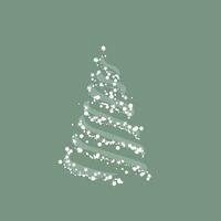 Natale albero icona. raggiante Natale albero manifesto. piatto vettore illustrazione