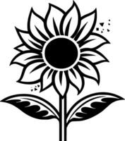 girasole, minimalista e semplice silhouette - vettore illustrazione