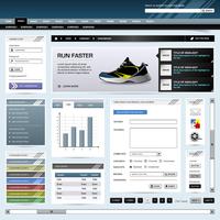 Pulsante modello elemento di Web design sito Web. vettore