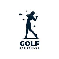 design del logo sportivo da golf da uomo vettore