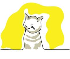 continuo linea arte di gatti. animali domestici memorizzare manifesto elementi. ispirazione disegni per sfondo e manifesti vettore