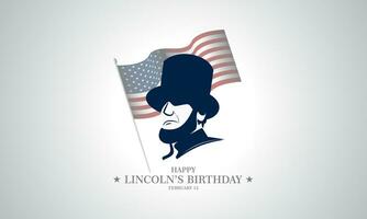 contento di lincoln compleanno febbraio 12 sfondo vettore illustrazione