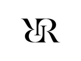 rr iniziale logo con elegante e minimo logogramma vettore