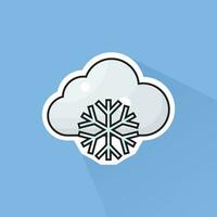 illustrazione vettore di neve icona nel piatto design