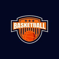 pallacanestro logo design modello semplice stile design vettore
