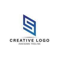 S lettera creativo logo design icona vettore