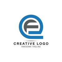 fe lettera creativo logo design icona vettore