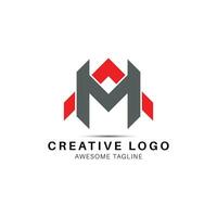 mamma lettera creativo logo design icona vettore