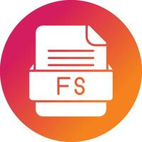 fs file formato vettore icona