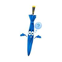 cartone animato blu ombrello, vettore parasole personaggio
