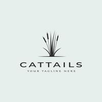 cattails Vintage ▾ logo vettore illustrazione modello design