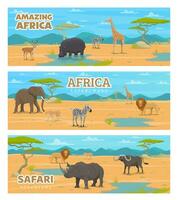 safari parco o a caccia sport, africano animali vettore