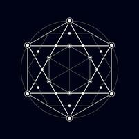 mistico sacro cartello isolato Magia geometrico forma vettore