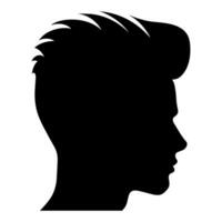 pompadour taglio di capelli silhouette gratuito, uomini capelli tagliare vettore, di moda elegante maschio acconciatura silhouette vettore