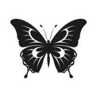 farfalla silhouette vettore illustrazione, volante farfalla nero silhouette, monarca clipart isolato su un' bianca sfondo
