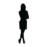 un' attività commerciale donna vettore silhouette gratuito, un' ragazza vettore isolato su un' bianca sfondo, aziendale persona nero vettore