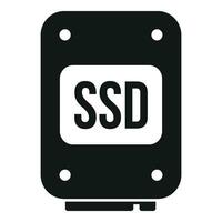 il computer portatile riparazione ssd disco icona semplice vettore. pulsante servizio vettore