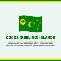 cocos isole bandiera sfondo design modello. cocos isole indipendenza giorno bandiera sociale media inviare. cocos isole design vettore
