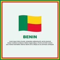 benin bandiera sfondo design modello. benin indipendenza giorno bandiera sociale media inviare. benin bandiera vettore