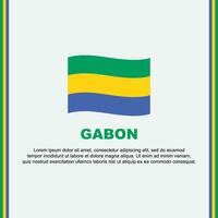 Gabon bandiera sfondo design modello. Gabon indipendenza giorno bandiera sociale media inviare. Gabon cartone animato vettore
