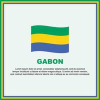 Gabon bandiera sfondo design modello. Gabon indipendenza giorno bandiera sociale media inviare. Gabon bandiera vettore
