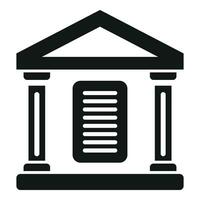 banca edificio icona semplice vettore. economia prestito Vota vettore