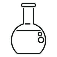cherosene chimico borraccia icona schema vettore. petrolio laboratorio pentola vettore