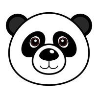 Carino Panda Vector. vettore