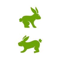 illustrazione di vettore del modello dell'icona del coniglio