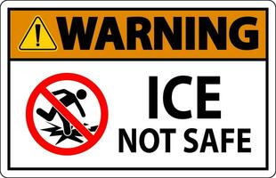 avvertimento cartello ghiaccio non sicuro vettore