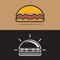 disegno dell'icona del modello di logo di hamburger vettore