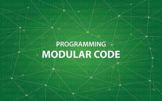 illustrazione del concetto di codice modulare di programmazione vettore