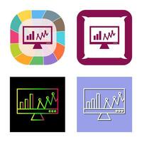 in linea statistiche vettore icona