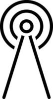 icona della linea per l'antenna vettore