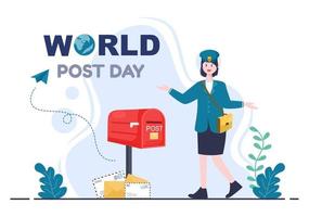 illustrazione vettoriale della giornata mondiale della posta
