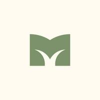 minimalista lettera m logo vettore