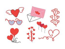 San Valentino cuori vettore clipart design